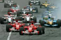 La partenza di un Gran Premio di Formula Uno